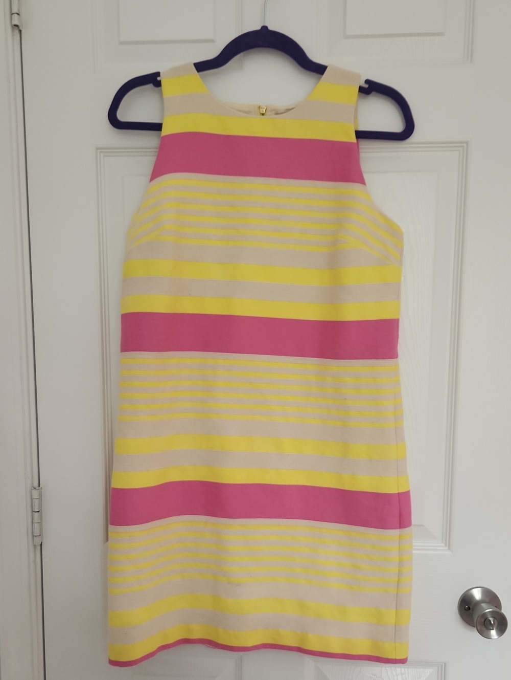 Coquette Wedding Party LOFT Pink, Yellow and Cream Striped Sleeveless Sundress